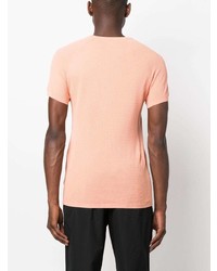 T-shirt à col rond en tricot orange Aspesi