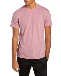 T-shirt à col rond en tricot rose
