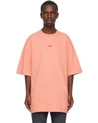 T-shirt à col rond en tricot rose 032c