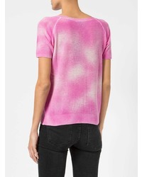 T-shirt à col rond en tricot rose Avant Toi