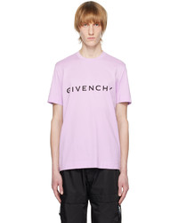 T-shirt à col rond en tricot rose Givenchy