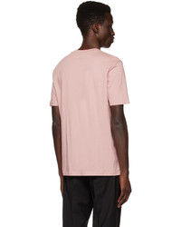 T-shirt à col rond en tricot rose Hugo