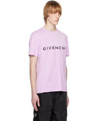 T-shirt à col rond en tricot rose Givenchy