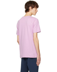 T-shirt à col rond en tricot rose BOSS