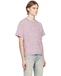 T-shirt à col rond en tricot rose John Elliott