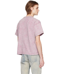 T-shirt à col rond en tricot rose John Elliott