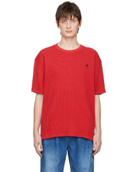 T-shirt à col rond en tricot rouge Ader Error