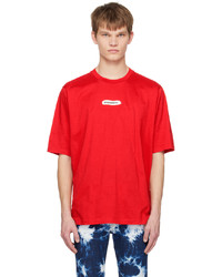 T-shirt à col rond en tricot rouge DSQUARED2