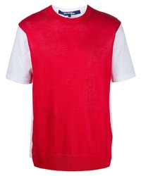 T-shirt à col rond en tricot rouge Junya Watanabe MAN