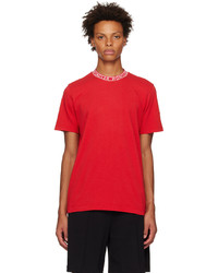 T-shirt à col rond en tricot rouge Moncler