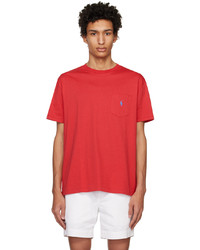 T-shirt à col rond en tricot rouge Polo Ralph Lauren