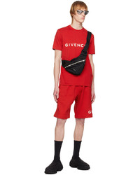 T-shirt à col rond en tricot rouge Givenchy