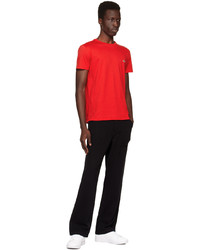 T-shirt à col rond en tricot rouge Lacoste