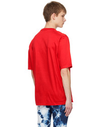 T-shirt à col rond en tricot rouge DSQUARED2