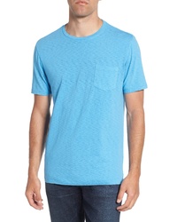 T-shirt à col rond en tricot turquoise