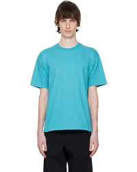 T-shirt à col rond en tricot turquoise Bottega Veneta