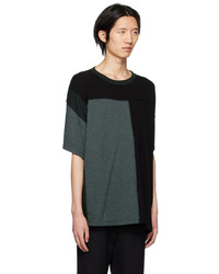 T-shirt à col rond en tricot vert foncé MM6 MAISON MARGIELA