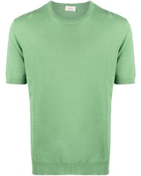 T-shirt à col rond en tricot vert menthe Altea