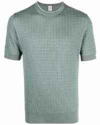 T-shirt à col rond en tricot vert menthe Eleventy