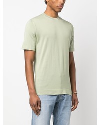 T-shirt à col rond en tricot vert menthe John Smedley