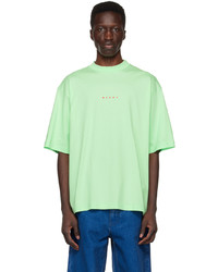 T-shirt à col rond en tricot vert menthe Marni