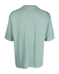 T-shirt à col rond en tricot vert menthe Roberto Collina