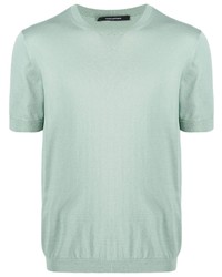 T-shirt à col rond en tricot vert menthe Tagliatore