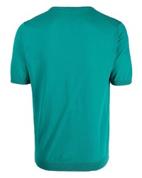 T-shirt à col rond en tricot vert Nuur