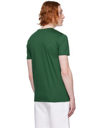 T-shirt à col rond en tricot vert Lacoste