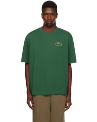T-shirt à col rond en tricot vert Lacoste