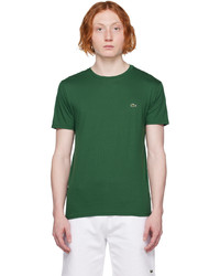 T-shirt à col rond en tricot vert Lacoste