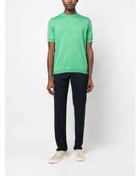 T-shirt à col rond en tricot vert GOES BOTANICAL