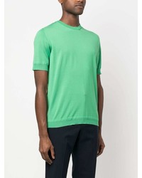T-shirt à col rond en tricot vert GOES BOTANICAL