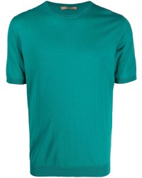 T-shirt à col rond en tricot vert Nuur