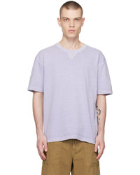 T-shirt à col rond en tricot violet clair BOSS