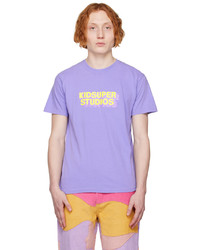 T-shirt à col rond en tricot violet clair KidSuper