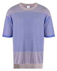 T-shirt à col rond en tricot violet clair Paul Smith