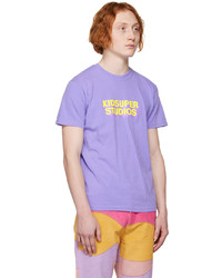 T-shirt à col rond en tricot violet clair KidSuper