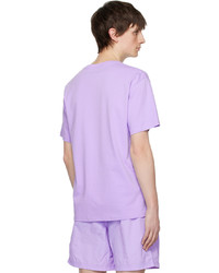 T-shirt à col rond en tricot violet clair Saturdays Nyc
