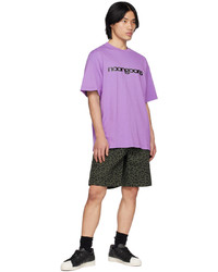 T-shirt à col rond en tricot violet clair Noon Goons