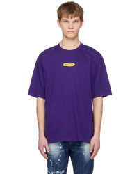 T-shirt à col rond en tricot violet