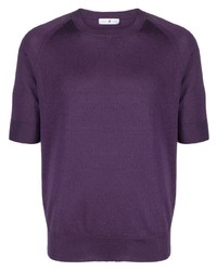 T-shirt à col rond en tricot violet PT TORINO