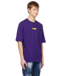 T-shirt à col rond en tricot violet DSQUARED2