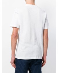 T-shirt à col rond en tulle blanc Sunspel