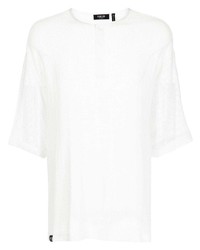 T-shirt à col rond en tulle blanc FIVE CM