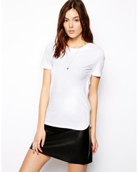 T-shirt à col rond en tulle blanc Asos