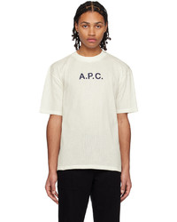 T-shirt à col rond en tulle en tricot blanc A.P.C.