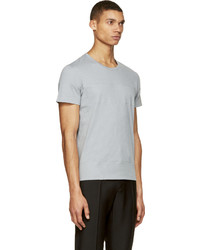 T-shirt à col rond en tulle gris Calvin Klein Collection