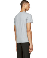 T-shirt à col rond en tulle gris Calvin Klein Collection