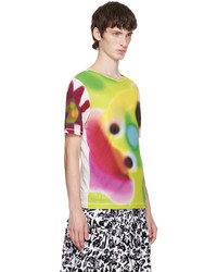 T-shirt à col rond en tulle imprimé multicolore Chopova Lowena